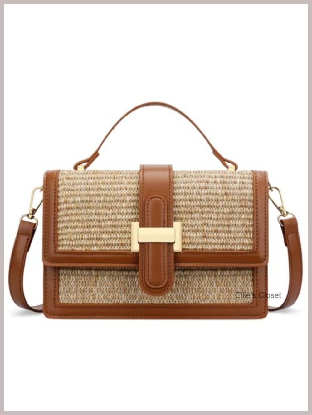 Straw Crossbody Bag for Women Top Handle Purse Small Designer Handbag